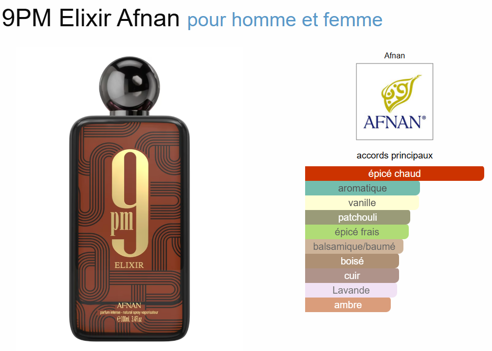 9PM Elixir By Afnan Parfum Intense 100ml