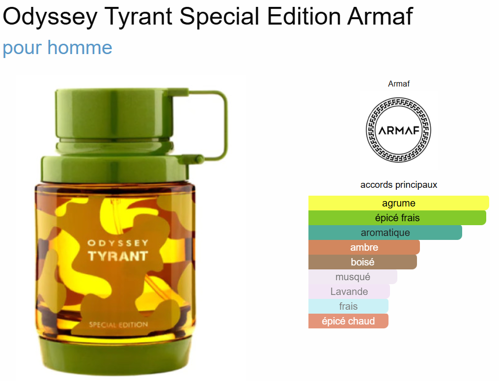 Odyssey Tyrant By Armaf EDP 100ml