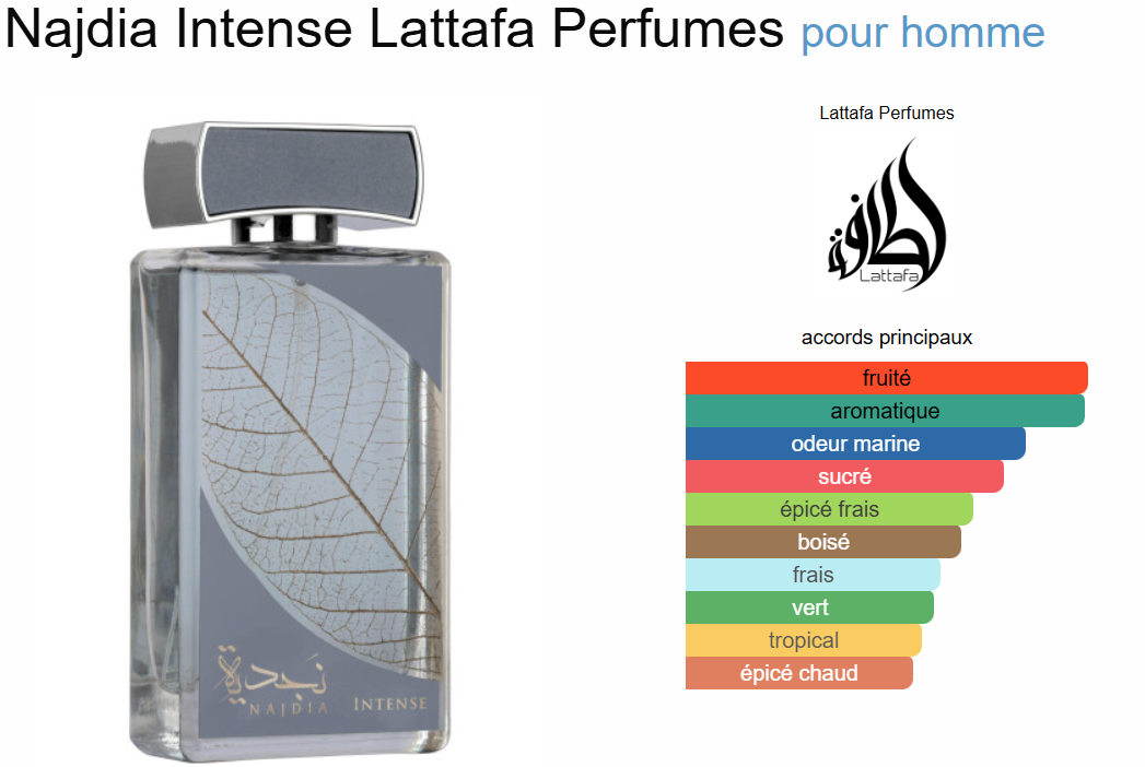 ラタファ 香水 Najdia Intense EDP 100ml Lattafa Najdia Intense M EDP 3.4oz – Oasis Perfumes USA