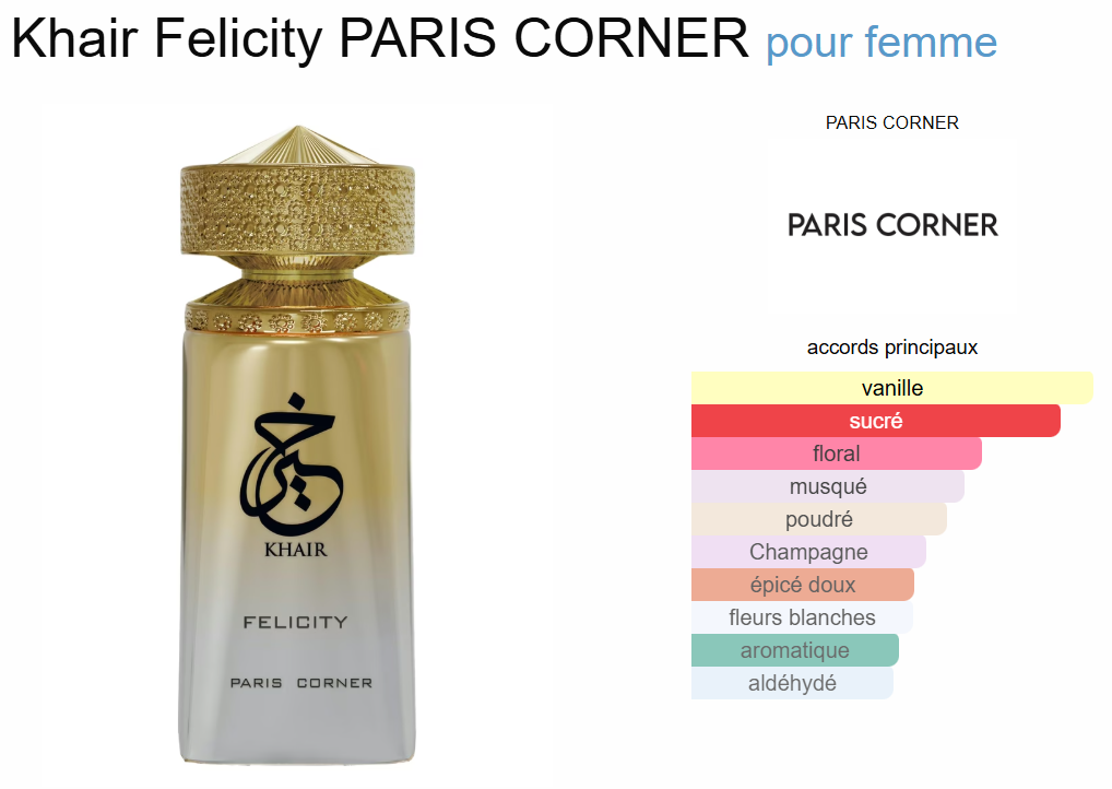 Khair Felicity By Paris Corner EDP 100ml